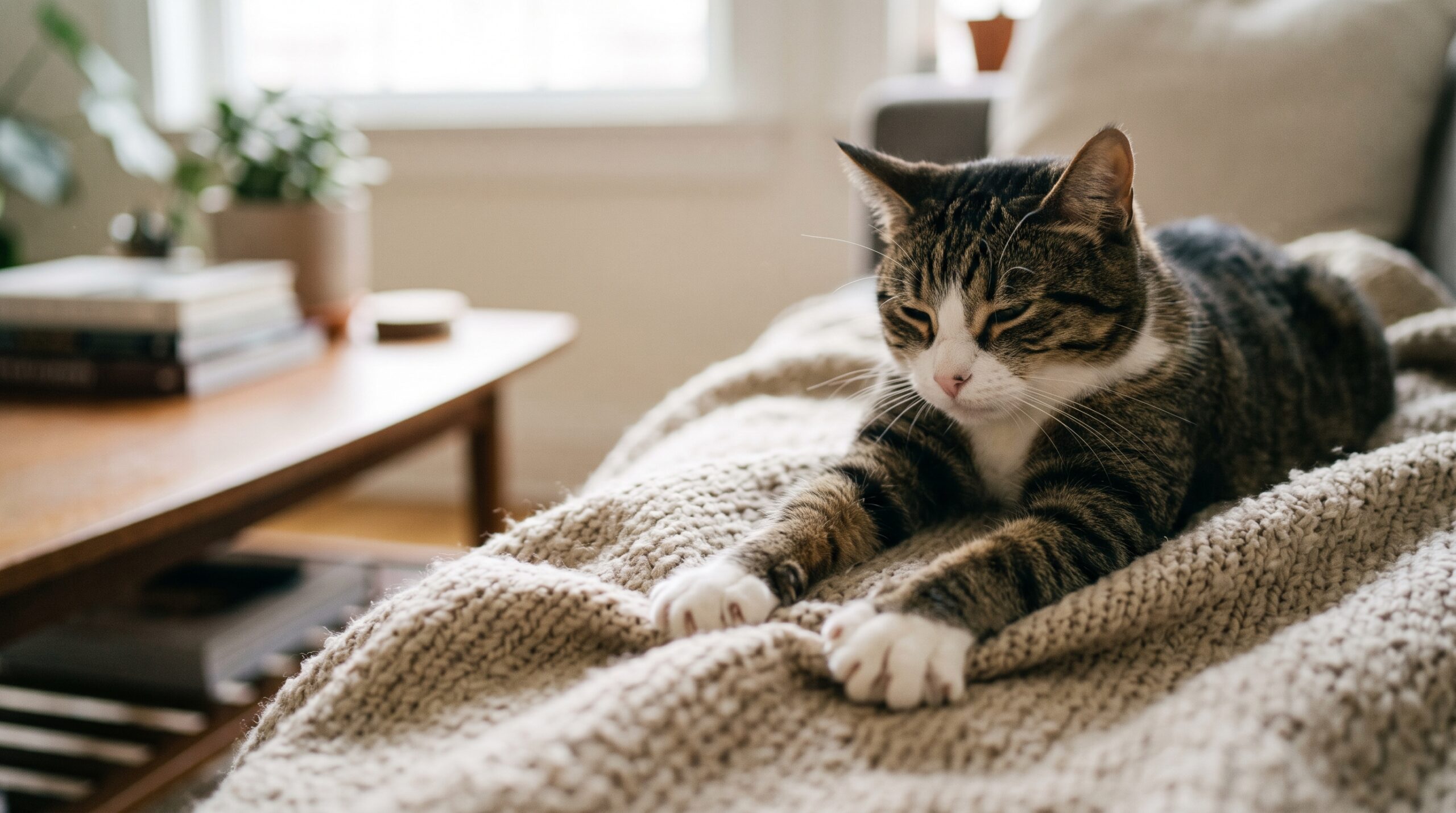 ¿Por qué amasan los gatos con sus patas?