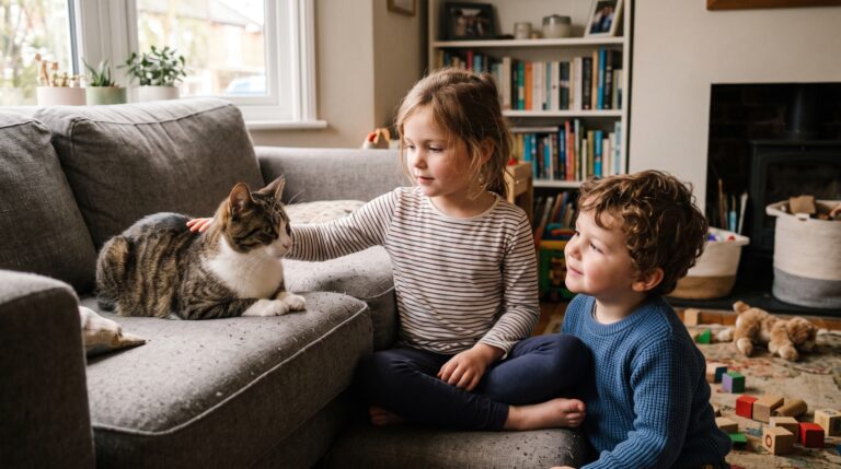 127 Cómo presentar un gato a una familia con niños