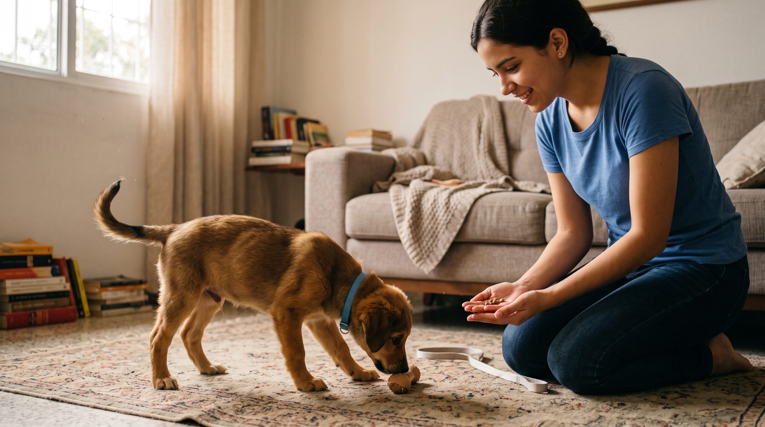 ¿Cómo acostumbrar a un cachorro al collar y la correa sin que tenga miedo?